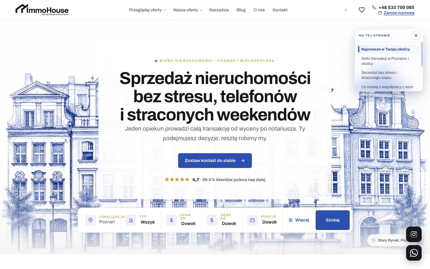ImmoHouse — Website · Lead-gen
