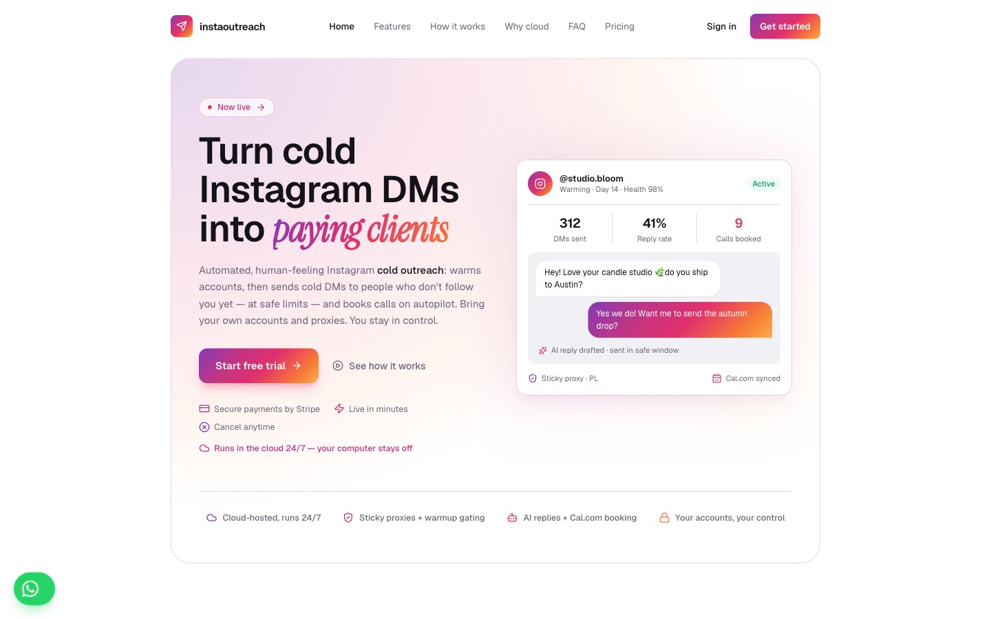 instaoutreach — SaaS · Outreach